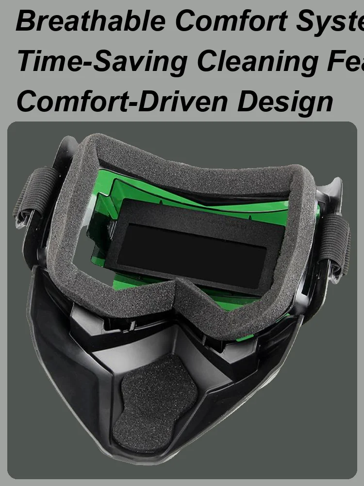 

Dust Resistant Auto Darkening Welding Glasses Adjustable Band Detachable Cutting Welding Mask Impact Resistant