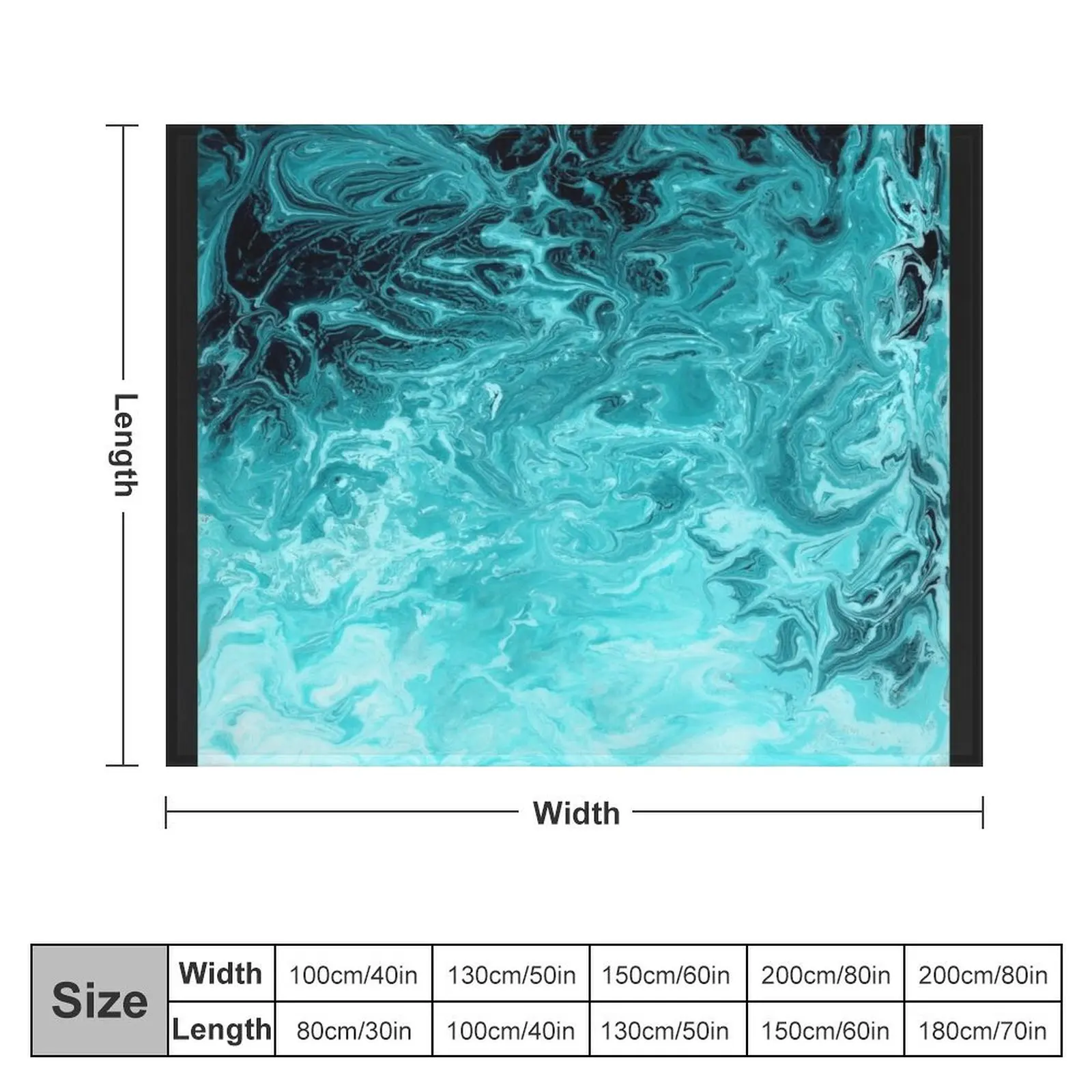 Wave Turquoise Throw Blanket Polar bed plaid Blankets Sofas Of Decoration Retros Blankets