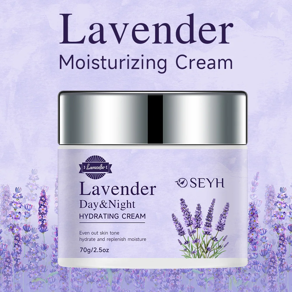 SEYH Lavender Moisturizing Cream Rich in Retinol And Hyaluronic Acid Unisex Adult Skin Care Hydrating Firming Nourishing for Fac