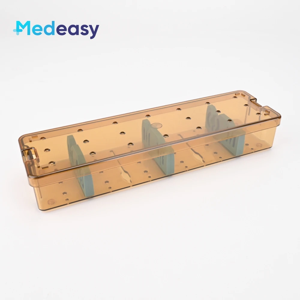 PPSU Plastic Endoscope Sterilizing Box Tray Case Autoclave Sterilization Container for Surgical Instruments