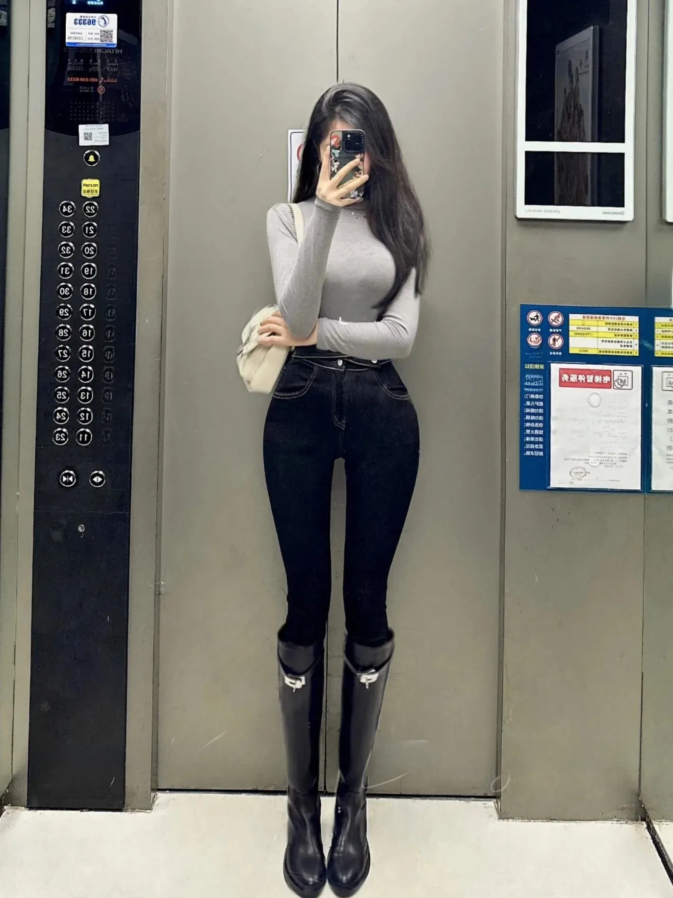 High Waist Cross Buckle Design Slimming Small Foot Pants Sexy Body Shape Slimming Hip up Nine Point Pants Korean Style Cotton...