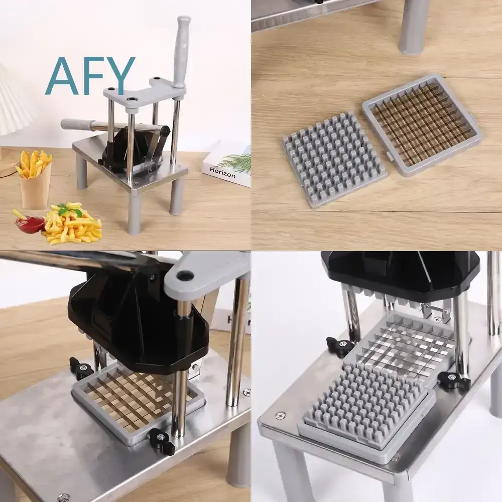 Stainless Steel Manual Potato Slicer Machine for French Fries Vegetable Cutter for Potatoes Kitchen Household Portable Slicer