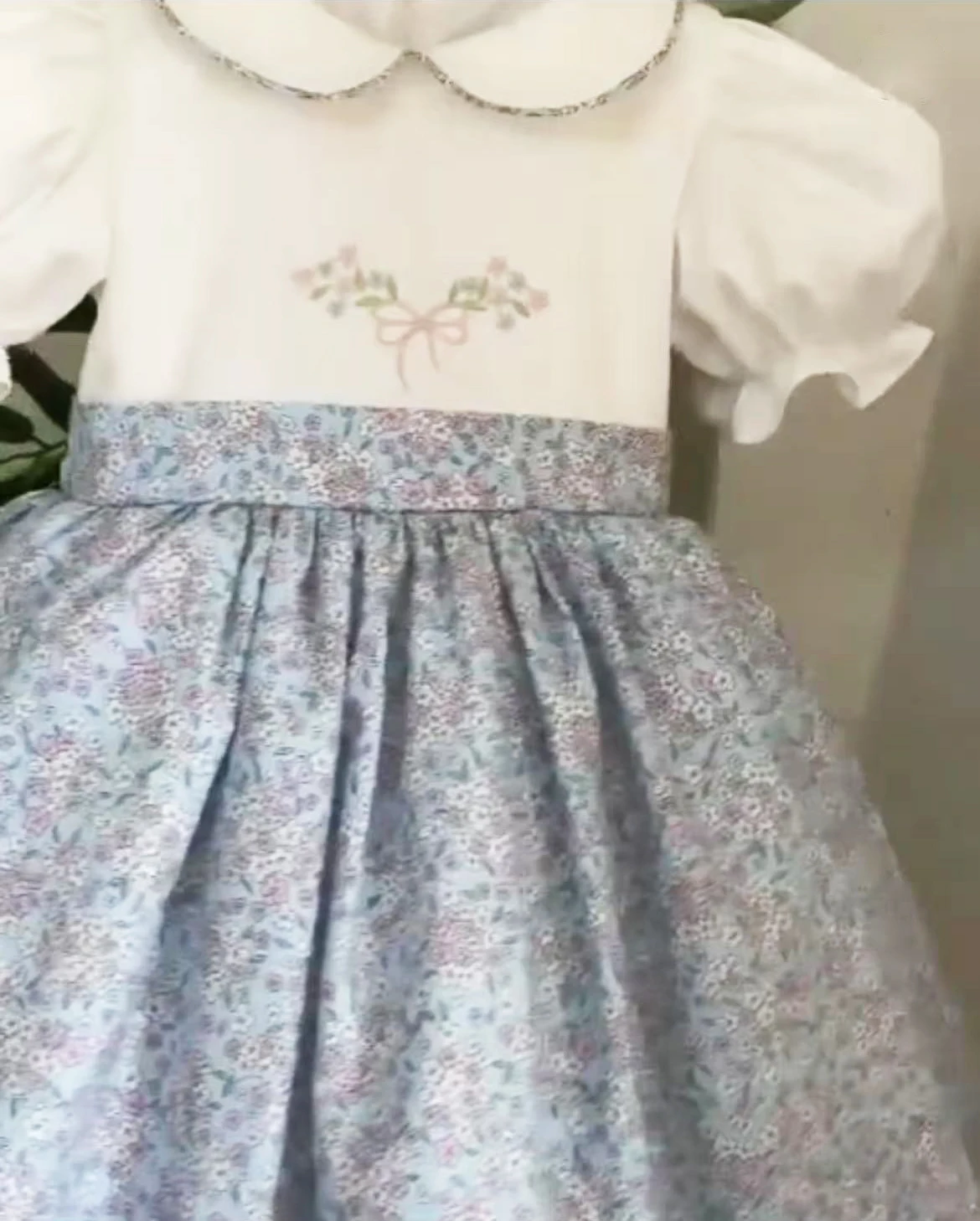 

0-12Y Baby Girl Summer White Flower Embroidery Vintage Princess Ball Gown Dress for Party Eid Birthday Usual Photograph B373