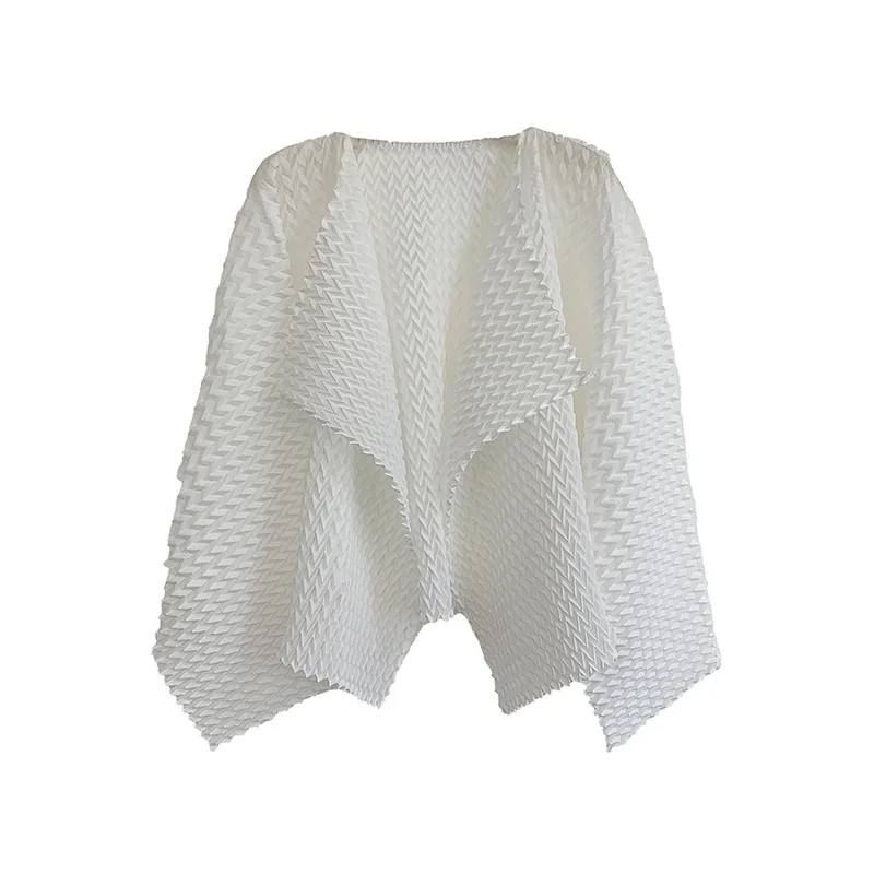 Miyake Pleated Handmade Pleated Jacket 2025 Autumn and Winter New Style Fashionable Loose and Versatile Pleated Cardigan Jacket
