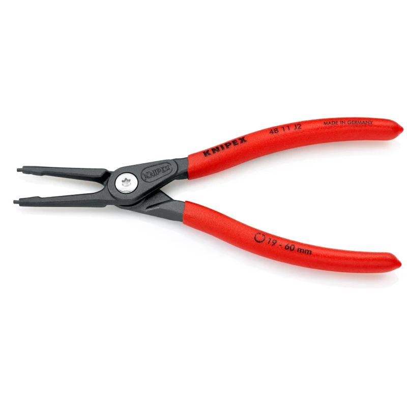 KNIPEX 48 11 J2 Precision Circlip Pliers Spiral Articulation Precision Zero Clearance Operation Non Slip Plastic Sleeve Handle