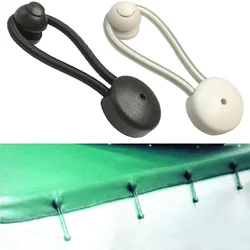10PC Marine Boat Truck Car Covers Bungee Shock Cord Clip with Knobs Pull Tie Down Tarp Canvas Knobs