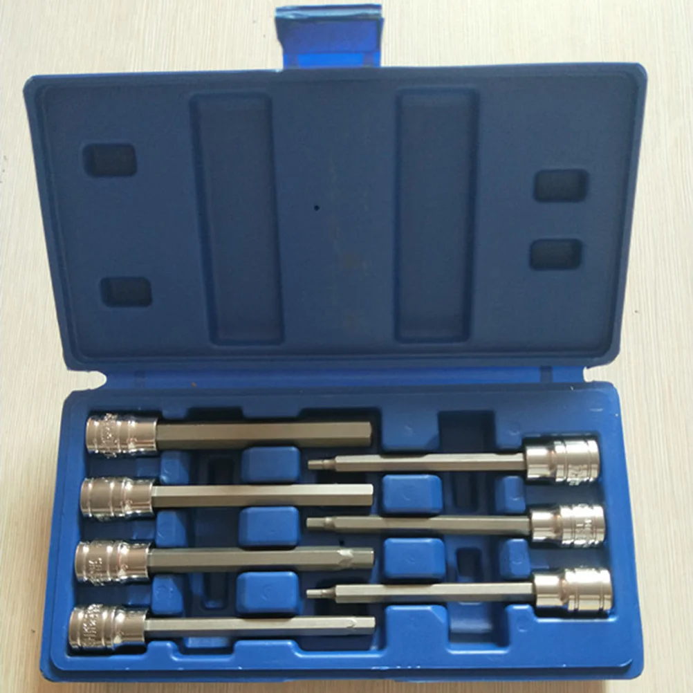 

14Pcs Socket Set Extra Long Metric Hex Bit Sockets Vanadium Steel Key for Cars Motorcycles 4Mm 5Mm 6Mm 7Mm 8Mm 9Mm 10Mm
