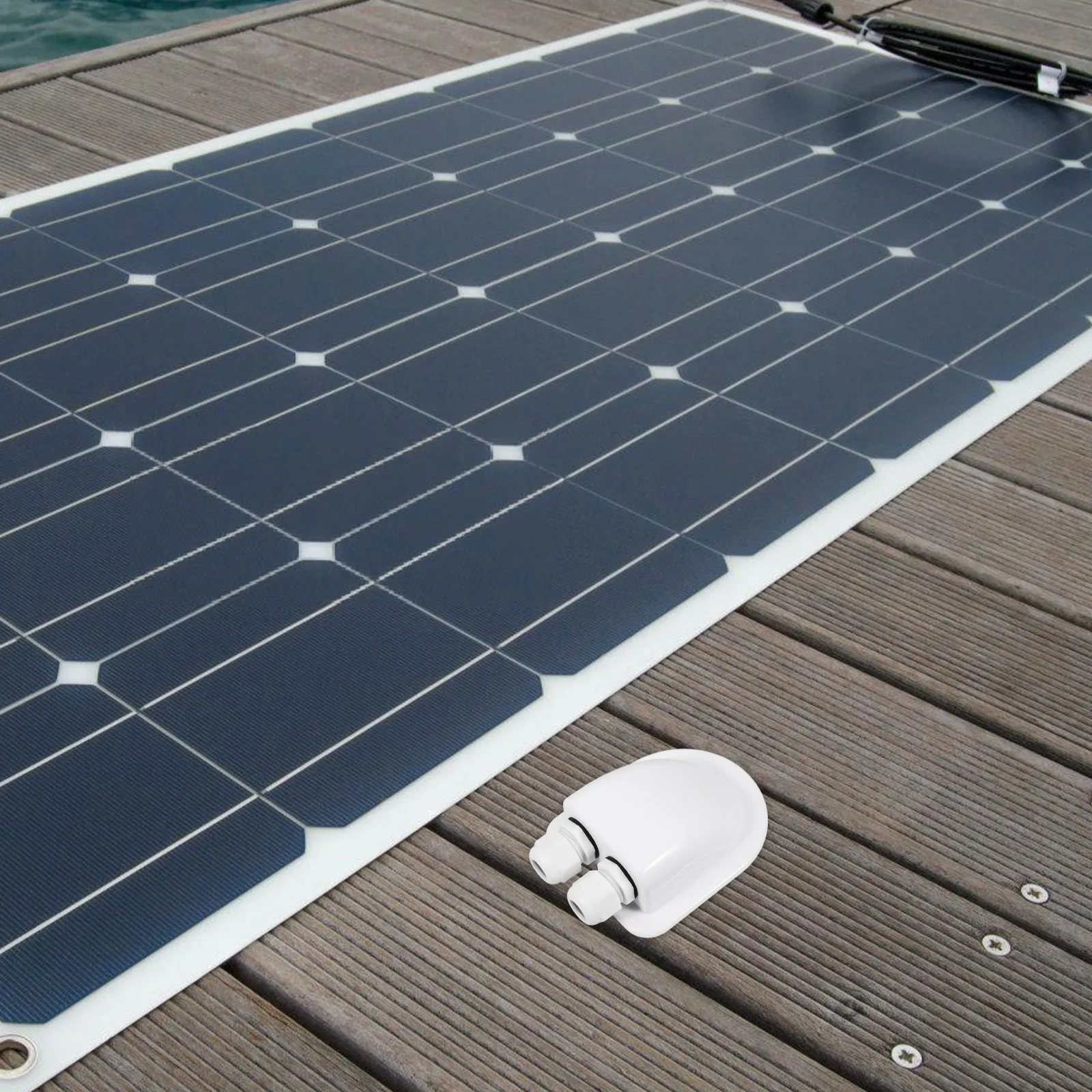 Solar Cable Entry Gland Dual Wire Entry Gland Box Portable Roof Wire Connector Box Camper Solar Panel Wiring Cable Glands
