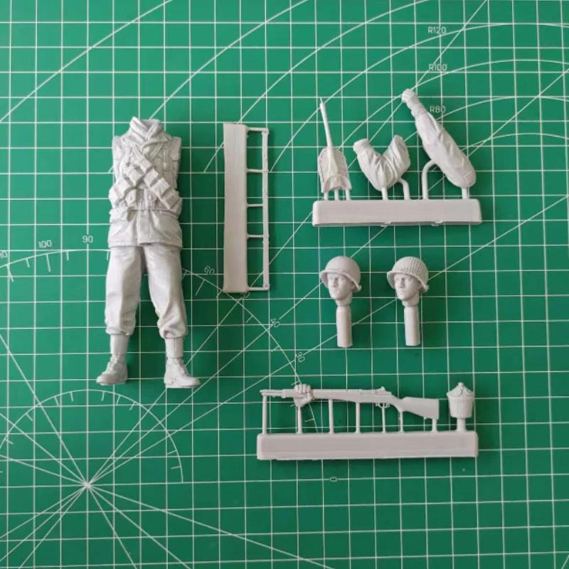 Kit de figurines en résine moulée sous pression, échelle 1/16, soldat de la 3ème Division blindée de l'armée américaine, personne seule, non assemblé et non peint