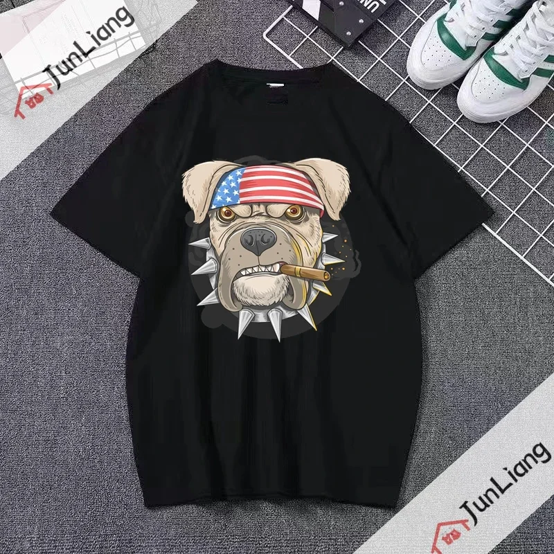 Pug dog wearing a helmet army Breathable sports top t shirts Hip Hop Streetwear Harajuku