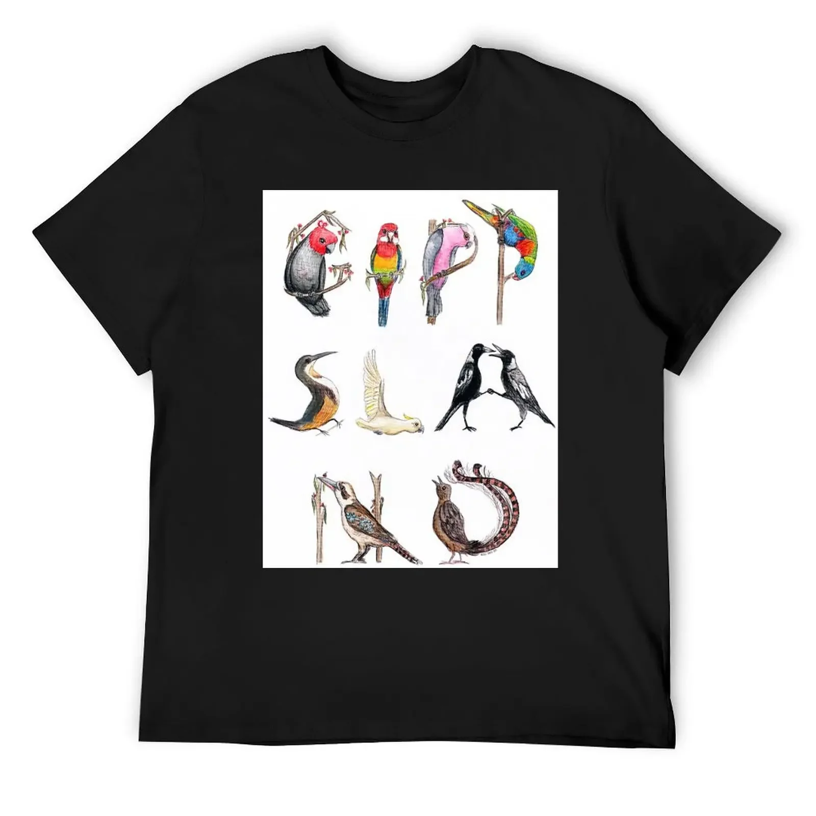 

Gippsland Bird Letters T-Shirt Short sleeve tee fashion shirts vintage t shirts oversized t shirt men