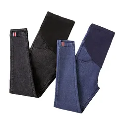 Jeans moulants en denim pour femmes enceintes, vêtements de grossesse, pantalons de colonne vertébrale, leggings de printemps, nouveau, FJ2023