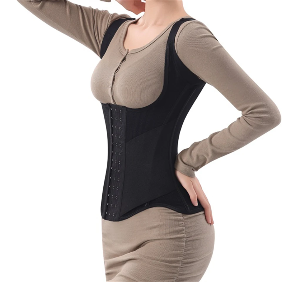 Becirzet Damen-Gürtel Taillentrainer Körperformer Bauchkontrolle Ärmelloses Tanktop Shapewear Damen-Modelliergurt Unterwäsche – Detail 10