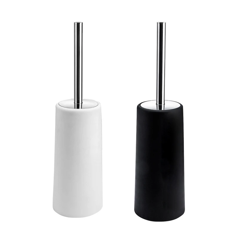 New Toilet Brush And Holder, 2 Pack Toilet Brush With 304 Stainless Steel Long Handle, Toilet Bowl Brush