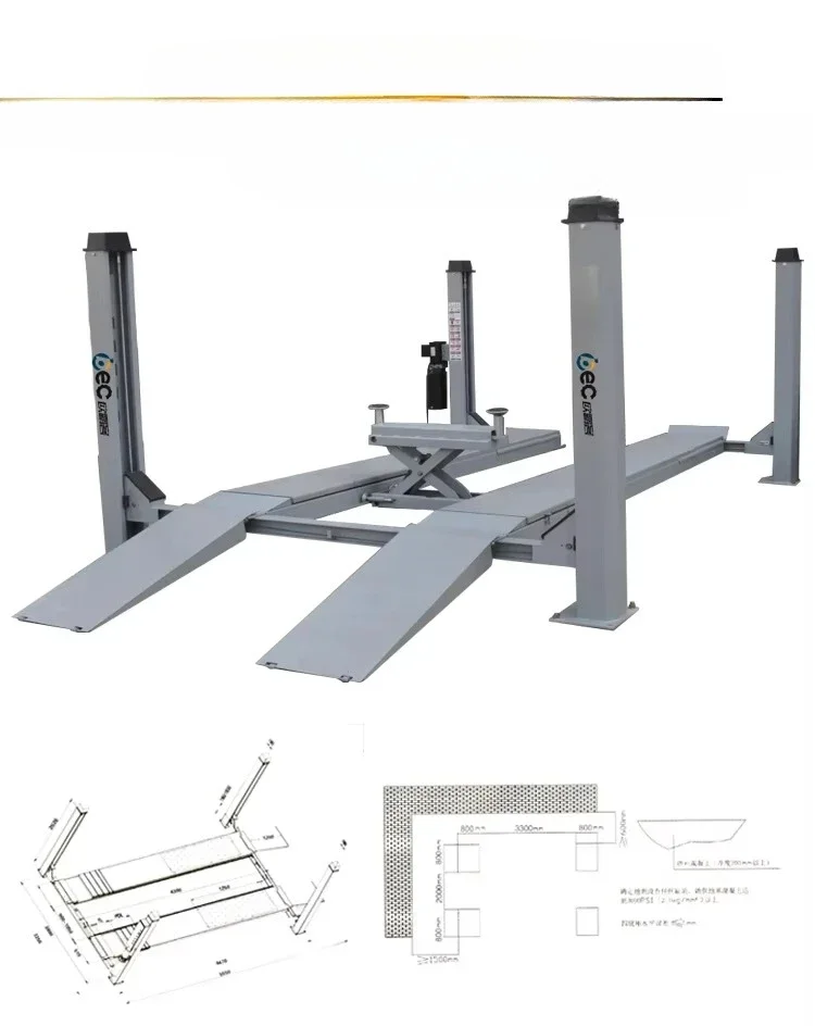 Car parking lift, garage 4 rear alignment lift