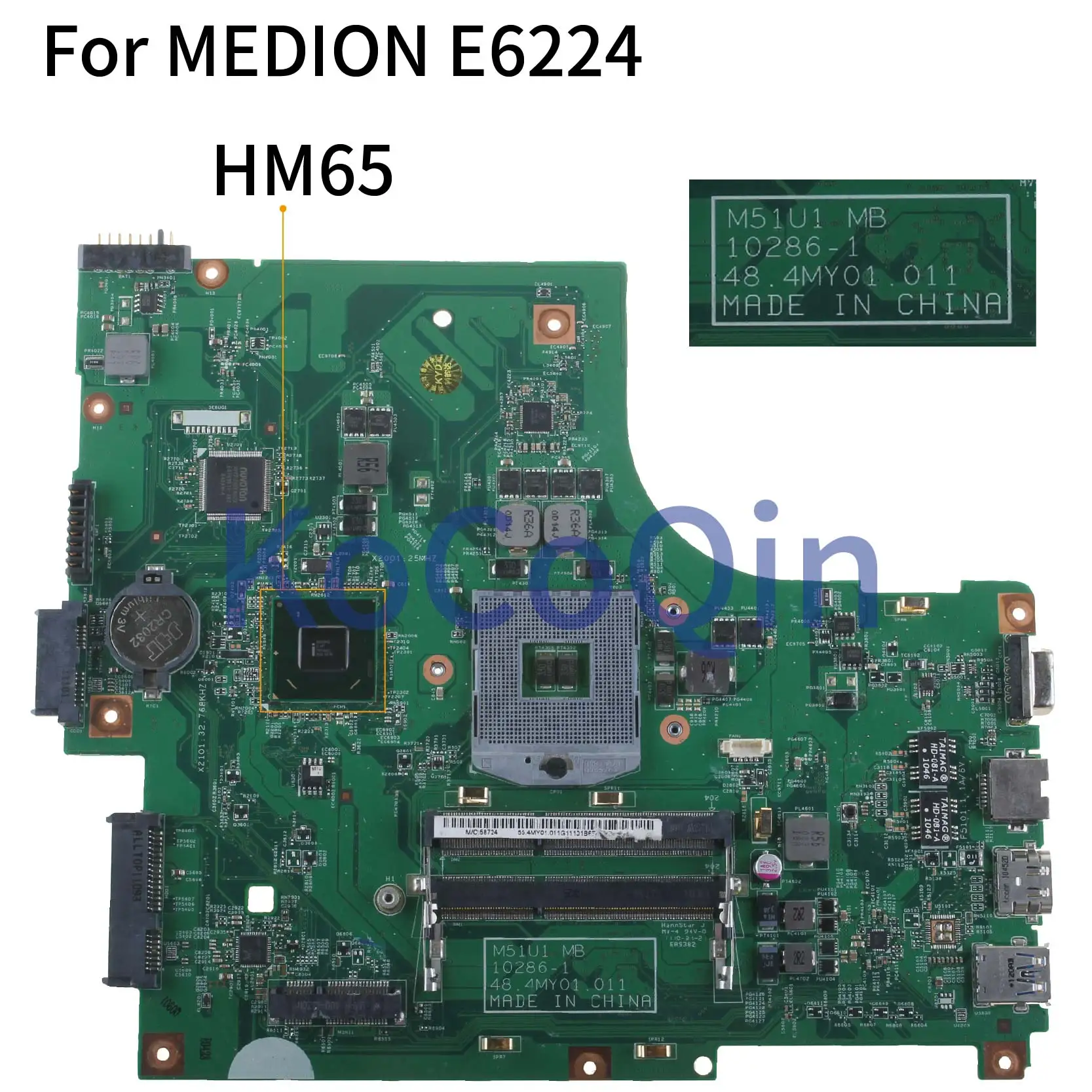 100% Test OK For MEDION E6224 Notebook Mainboard 10286-1 HM65 DDR3 Laptop Motherboard