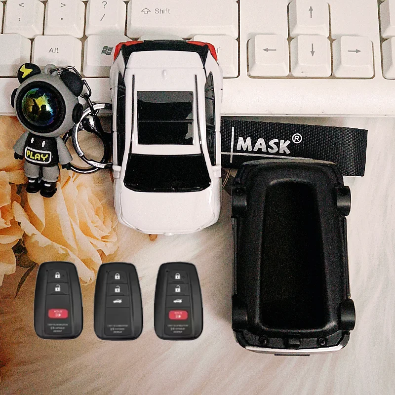 

For Toyota RAV4 Car Model Key Case for Toyota Camry RAV4 Avalon C-HR Prius Corolla Remote Key Cover Fob Bag Keychain Accessories