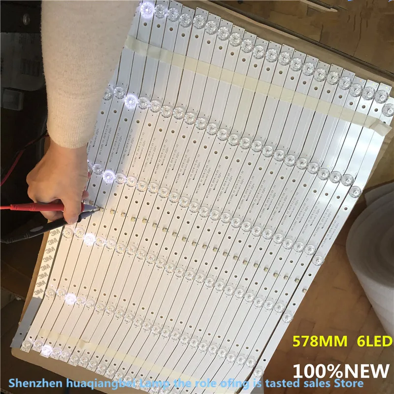 FOR FOR L2082 LCD TV backlight bar 6 LED-Fernseher AKAI MS-L2082-V2 per tv Nordmende ND32N2100J 578MM 32 inch use 100%new
