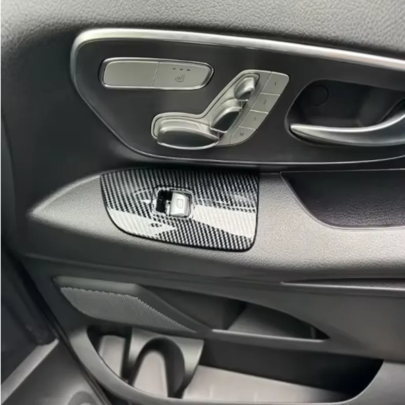 LHD For Mercedes Benz Vito 2024-2025  ABS inner door armrest window lift switch cover glass rise control panle cover