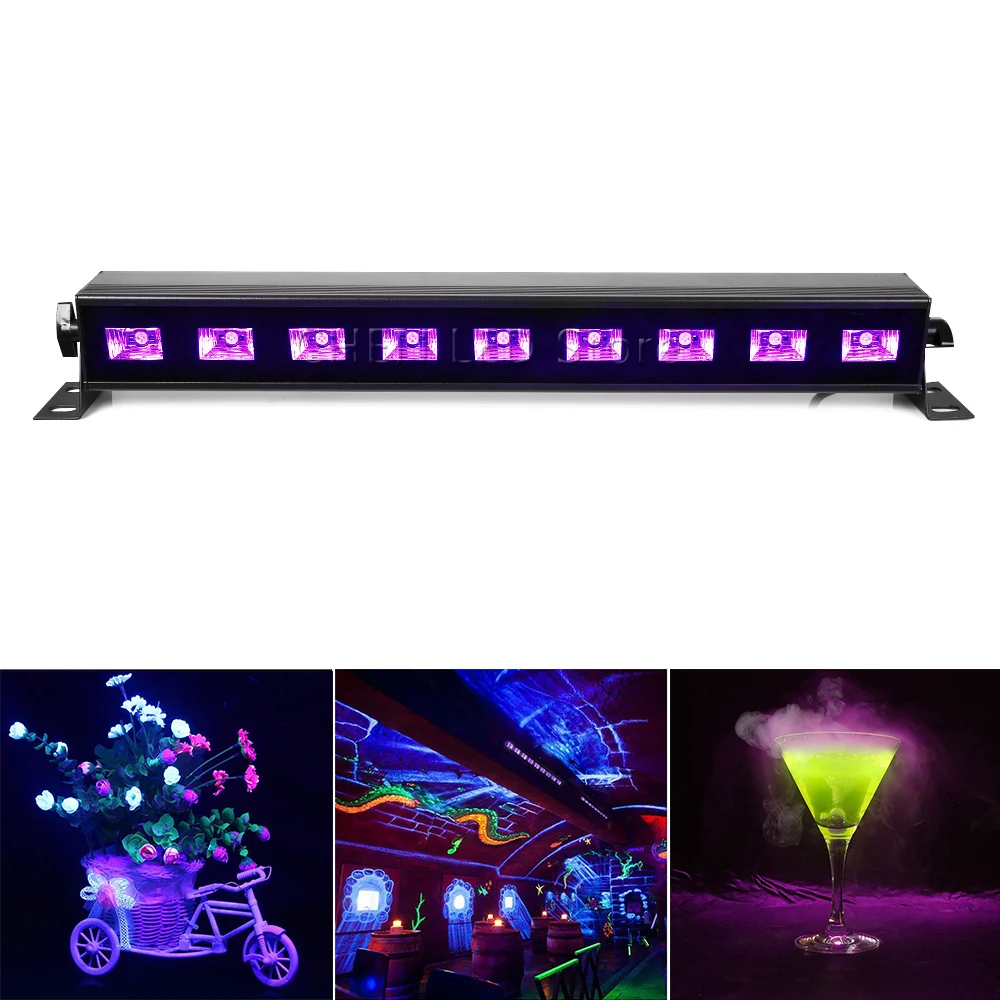 led stage light luz negra par luz ultravioleta led spotligh lampada para disco dj club show decoracao do partido 27w 36w 54w 72w uv 01