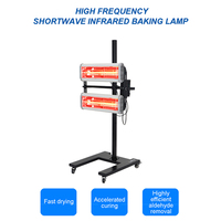 2600W Shortwave Infrared Paint Dryer with Temperature Control and Timer Car Body Repair Paint Baking Lamp Heating Light 220V110V