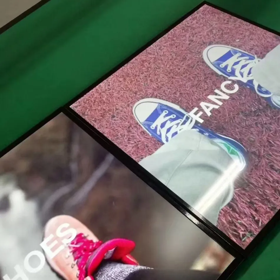 شاشة مربعة 18.9/22/33.2 بوصة شاشة عرض LCD مربعة ذكية مثبتة على الحائط شاشة شريط أندرويد آلة الإعلان