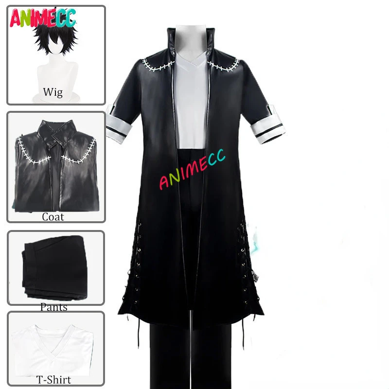 ANIMECC in Stock S-XXXL Dabi Cosplay Costume Wig Jacket Coat T Shirt Anime Halloween Party Outift for Men Women