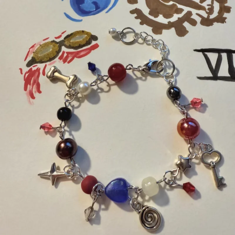 inspired Jinx and Vi matching  Beaded Bracelets
