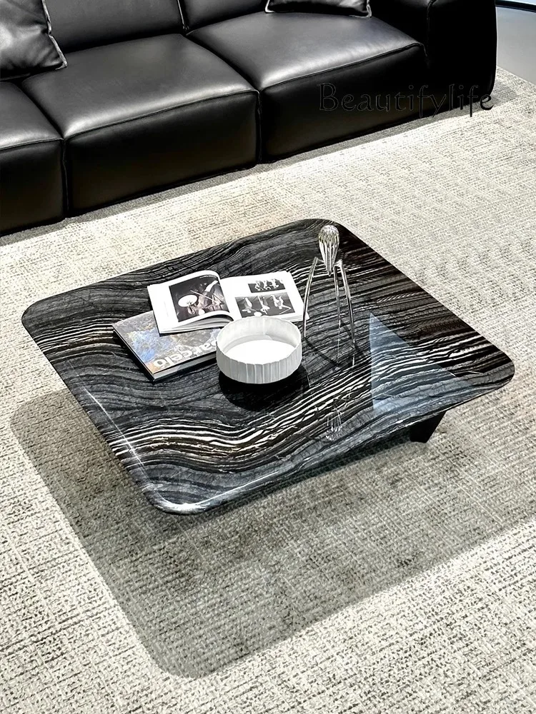 

Modern light luxury natural marble ancient wood pattern luxury stone Italian living room home