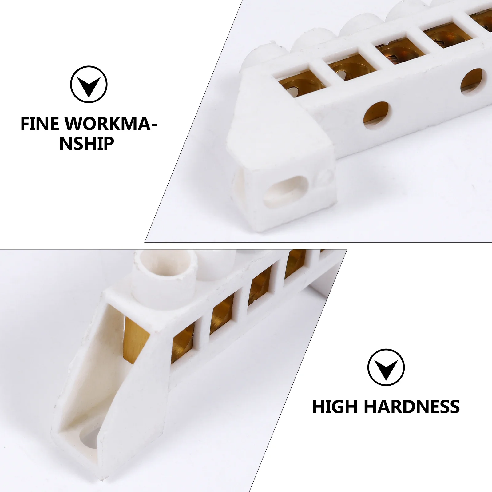 

10pcs Bridge Type Terminal Block Brass Connectors For Electrical Distribution Box High Voltage Cabinet Durable Terminal Block