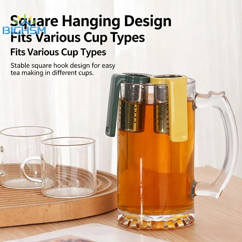 2PCS Tea Diffuser Precise Holes Stainless Steel Tea Filter Outflow Smoothly Herbal Tea Metal Infuser