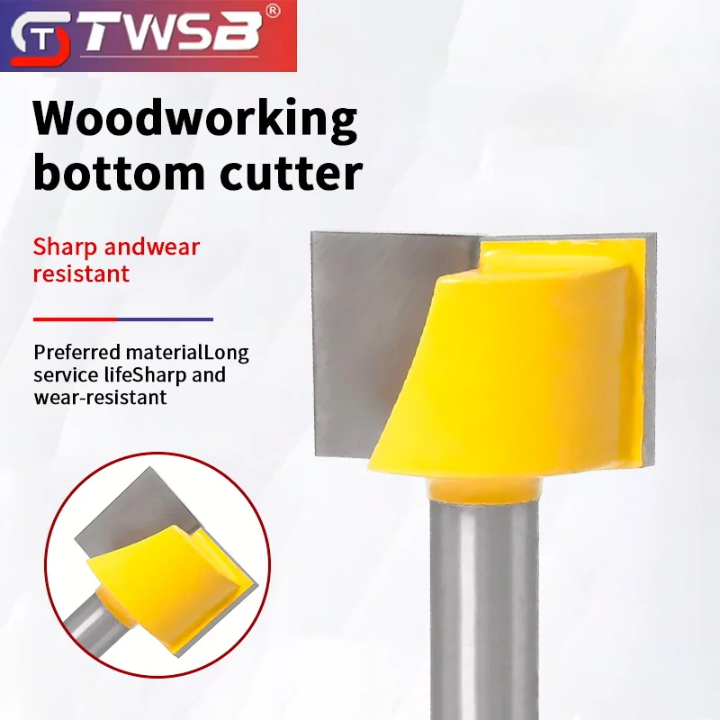 قاطع سفلي لأعمال النجارة متري عرقوب 8 مم: طحن النجارة، أداة تشذيب/جهاز توجيه نقش، رأس مسطح #1