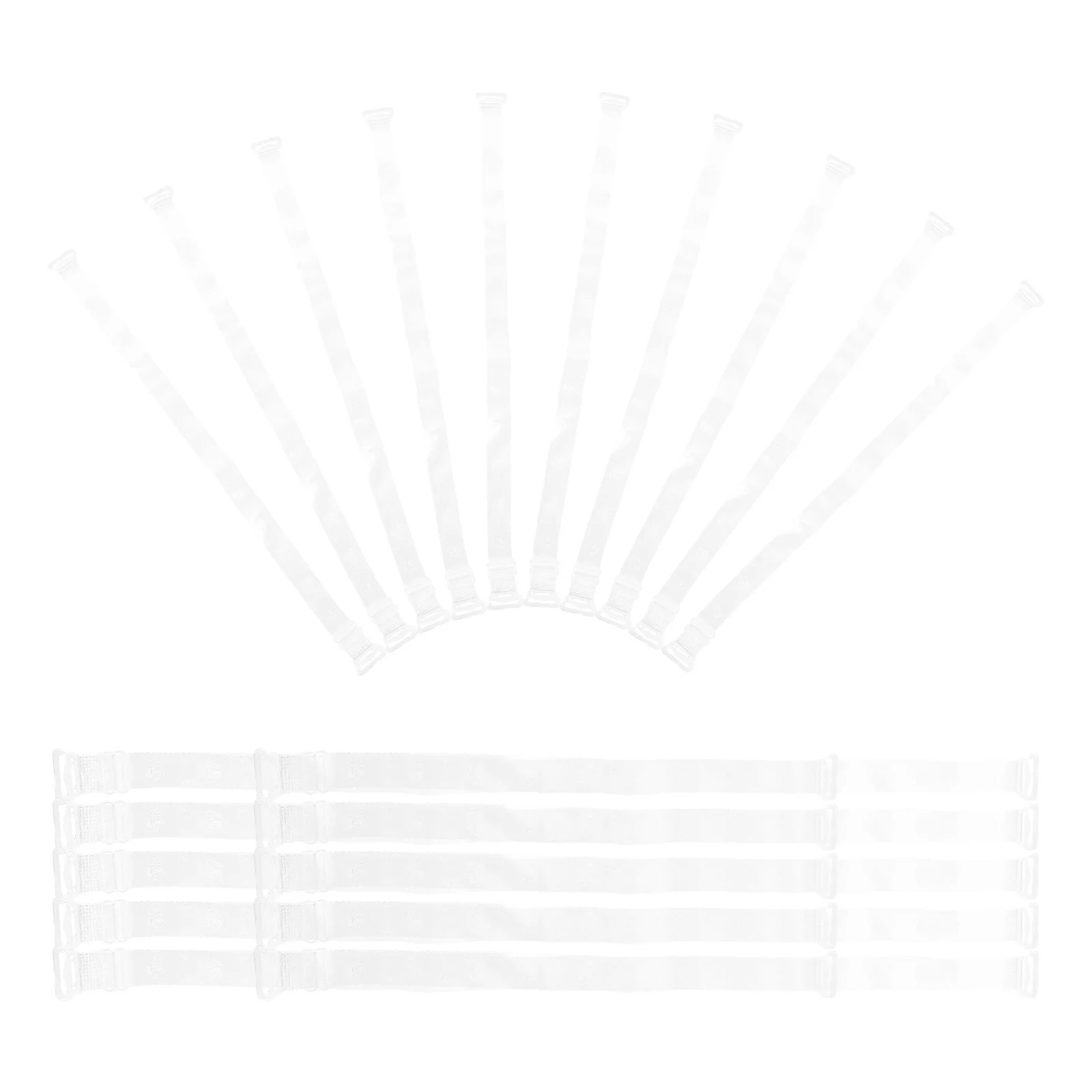 

10Pairs Clear Floral Silicone Bra Straps Adjustable Invisible Non-Slip Shoulder Straps for Dress Lingerie Silicone