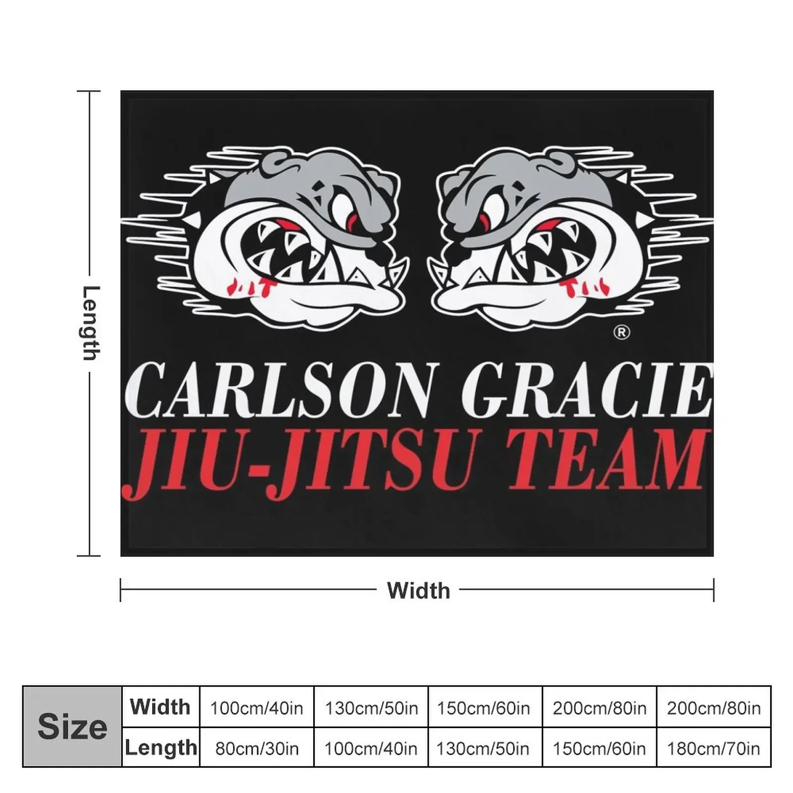 Carlson Gracie Jiu-Jitsu Team Logo Throw Blanket Bed Fashionable For Decorative Sofa Vintage Blankets