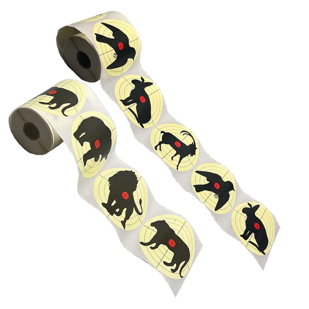 4 Polegada Animal Silhueta SplatterBurst Sticker Tiro Alvos Reativa Cor-Impacto 200Pcs/Roll Outdoor Indoor Esportes Caça