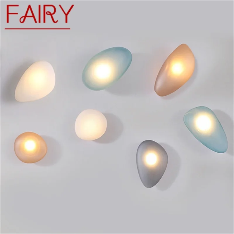 

FAIRY Nordic Wall Lamp Creative Indoor Colorful Cobblestone Fixtures LED Lighting for Home Decoration