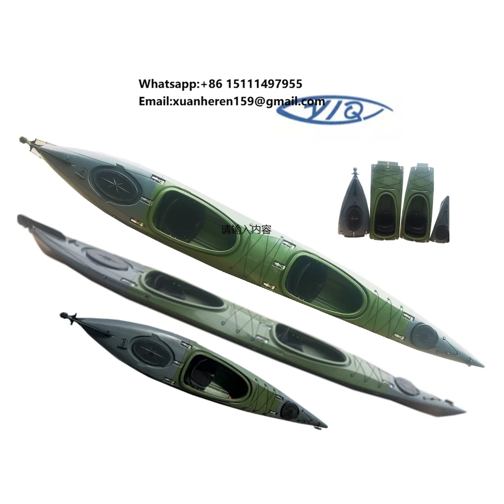 

2022 Top Newest 4 - Parts Double Sit in Sea Ocean Kayak for Convenient Transportation 5.2m