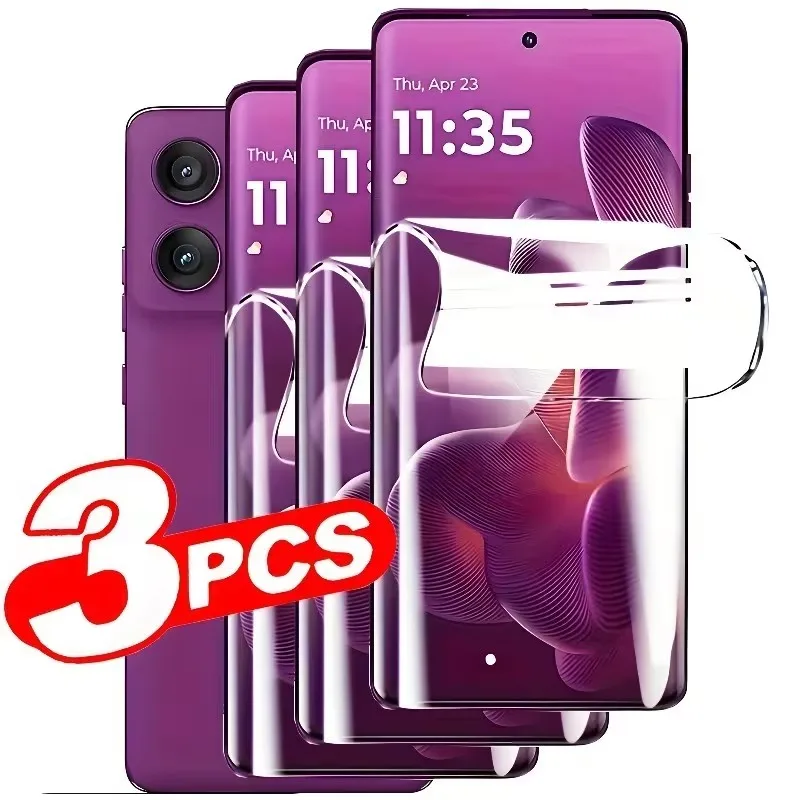 3 sztuki folii hydrożelowej do Motorola Edge 20 Pro Lite 30 40 50 60 Neo Fusion Edge 2022 Plus 2023 Ochrona ekranu — 2