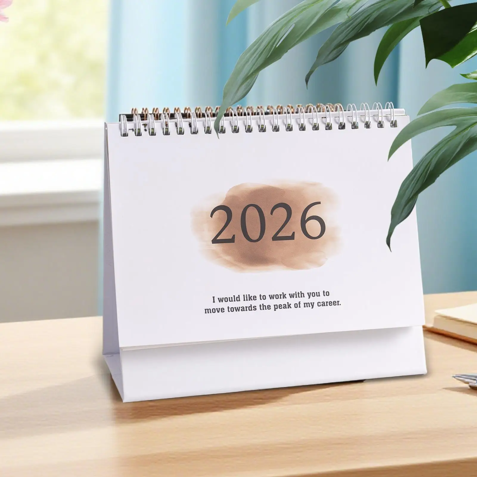 

2026 Calendar For Desk Standing 2025-2026 Desk Calendar Wire Binding Monthly Planner Aesthetic For Home Apartment Office School