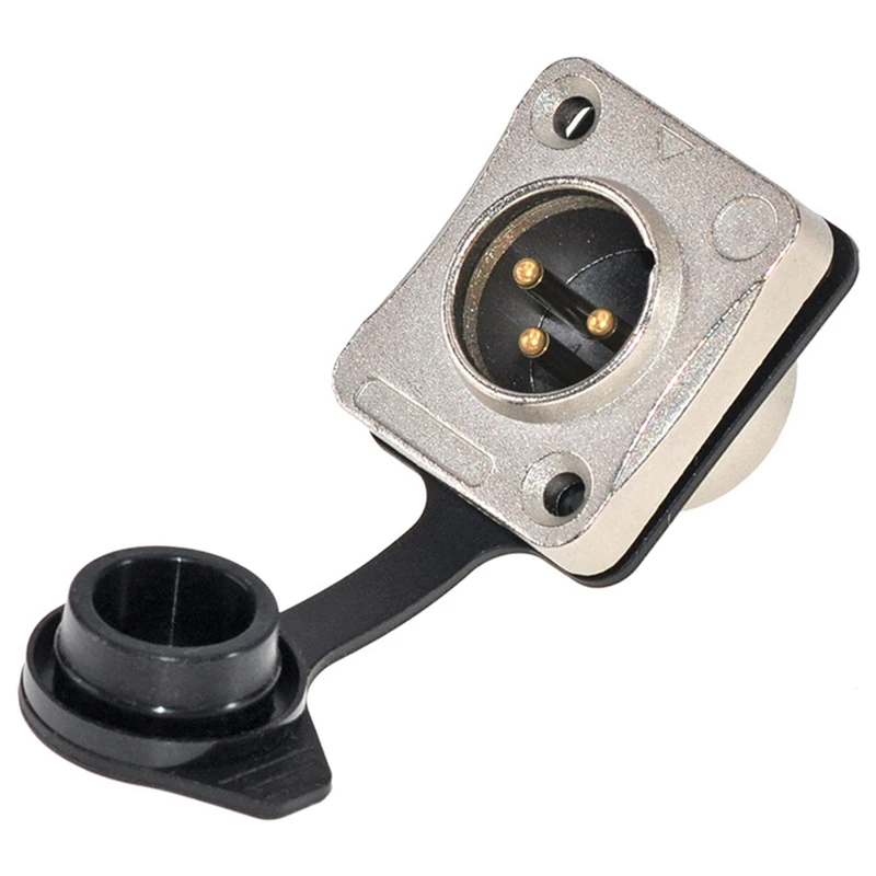 3 Pole Holder 3 Pole Waterproof Male And Female Microphone Audio Plug Xlr Balanced Threaded XLR Head Holder, Easy Install B