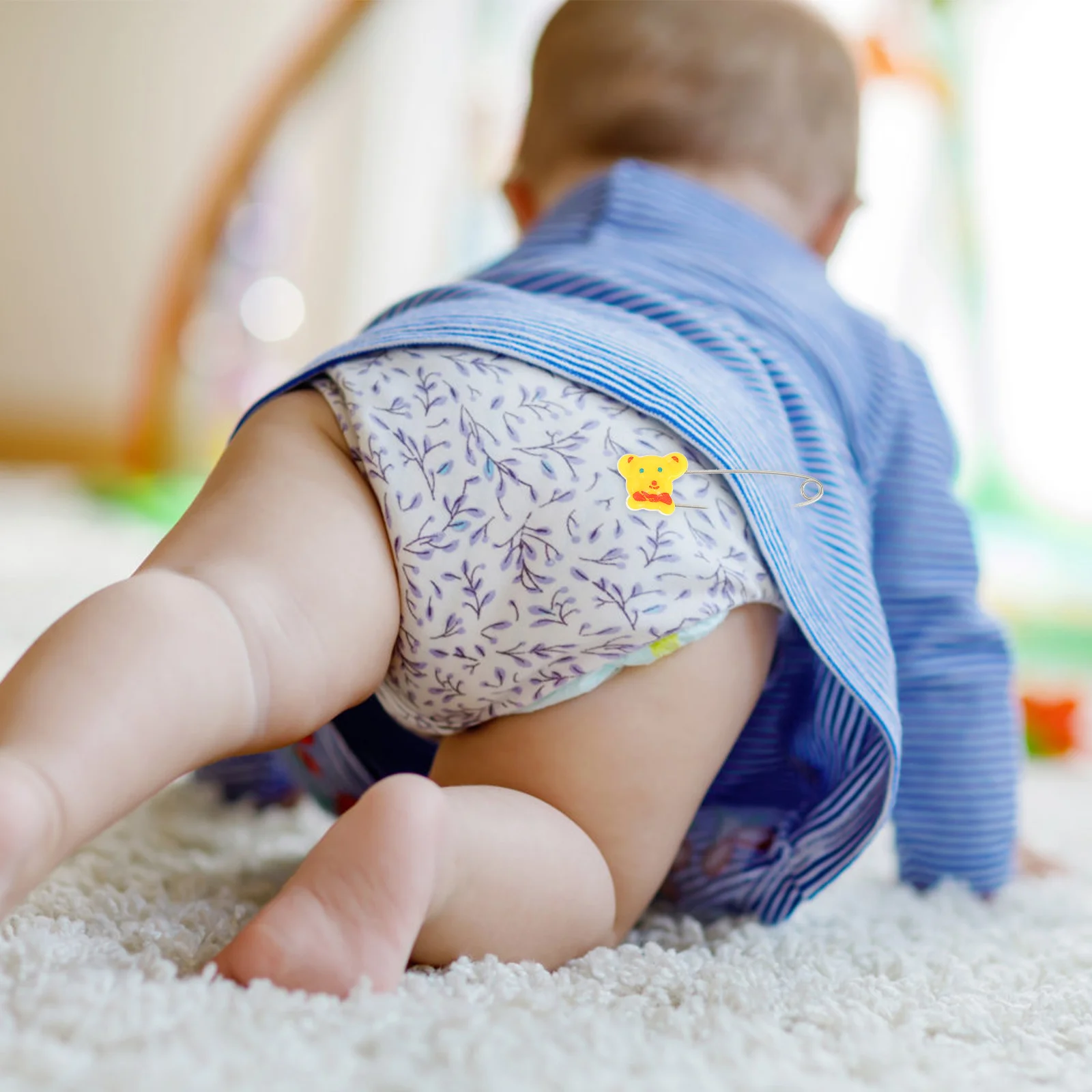 

jojofuny 30Pcs Animal Colored Diaper Pins 2 Inch Claw Design Safety Fasteners for Nappies Clothing Gentle Skin