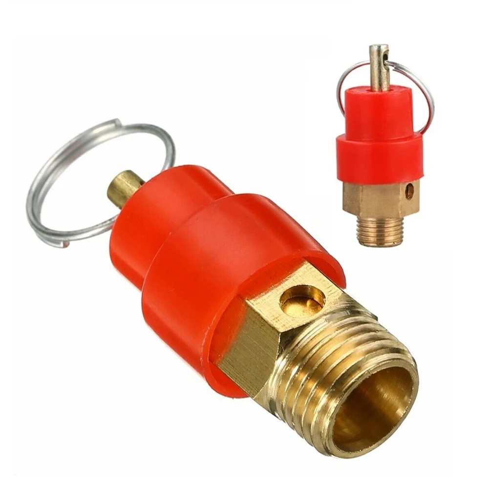 Valvola di sicurezza dell'aria in ottone 1/8 "1/4'' filettatura maschio per compressore d'aria da 8 kg valvola limitatrice di sicurezza regolatore di rilascio della pressione