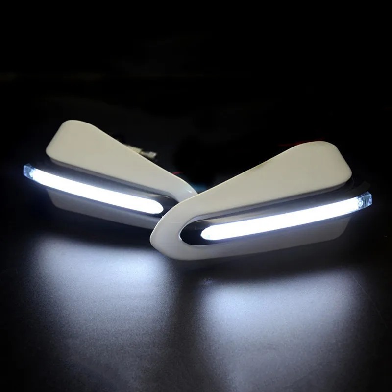 With LED Light ABS Motorcycle Handguard 15-22mm handlebar Hand Protector Universal For Yamaha FZ1 FZ6 Suzuki Honda CFMOTO BMW