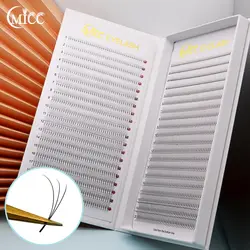 40Line 2D 1600 Fans 20D XXL Tray Russian Volume Fans Sharp Pointy Stem Premade Lashes Extension Thin Root Eyelashes Extensions