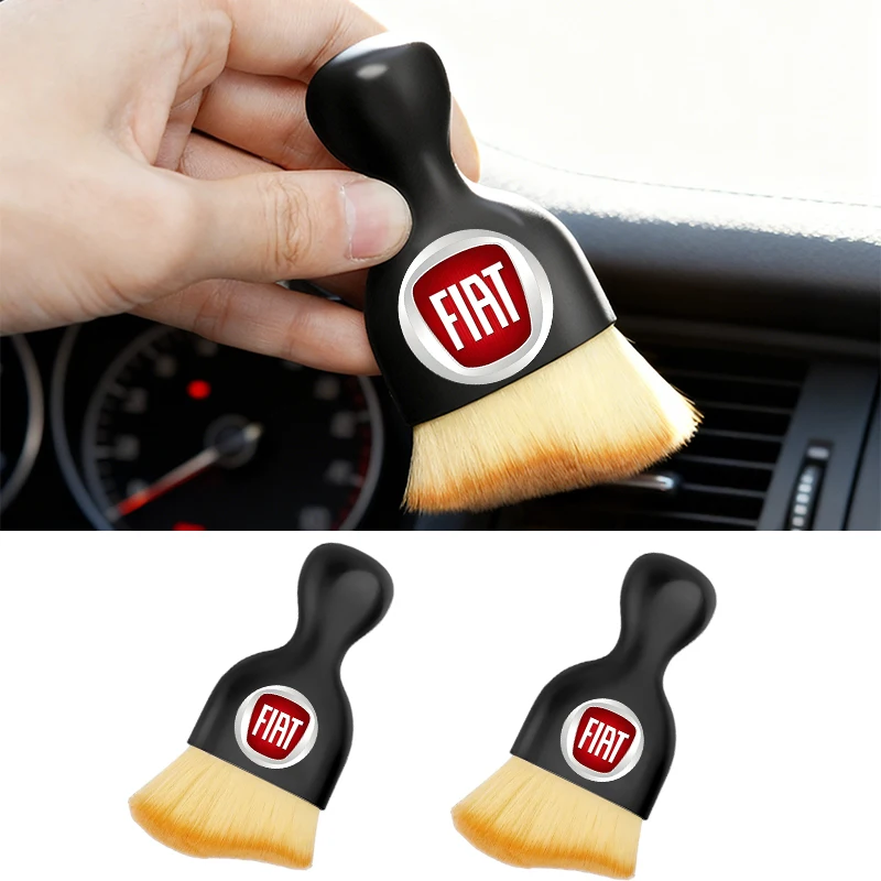 Car Interior Cleaning Tool Dashboard Air Outlet Soft Brush For Fiat 500 Punto 124 125 500 Bravo Stilo Panda Abarth Tipo Viaggio