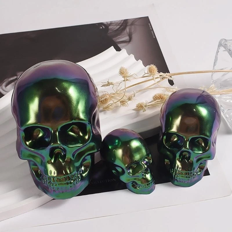 

91AC Skull Resin Mold Handmade Silicone Mould for Keychain Pendant Making Desktop Decoration Skeleton Epoxy Casting