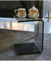 Ins Light Luxury Home Acrylic Stool Complete Household Glass Shoe Changing Stool Transparent Plastic Makeup Stool
