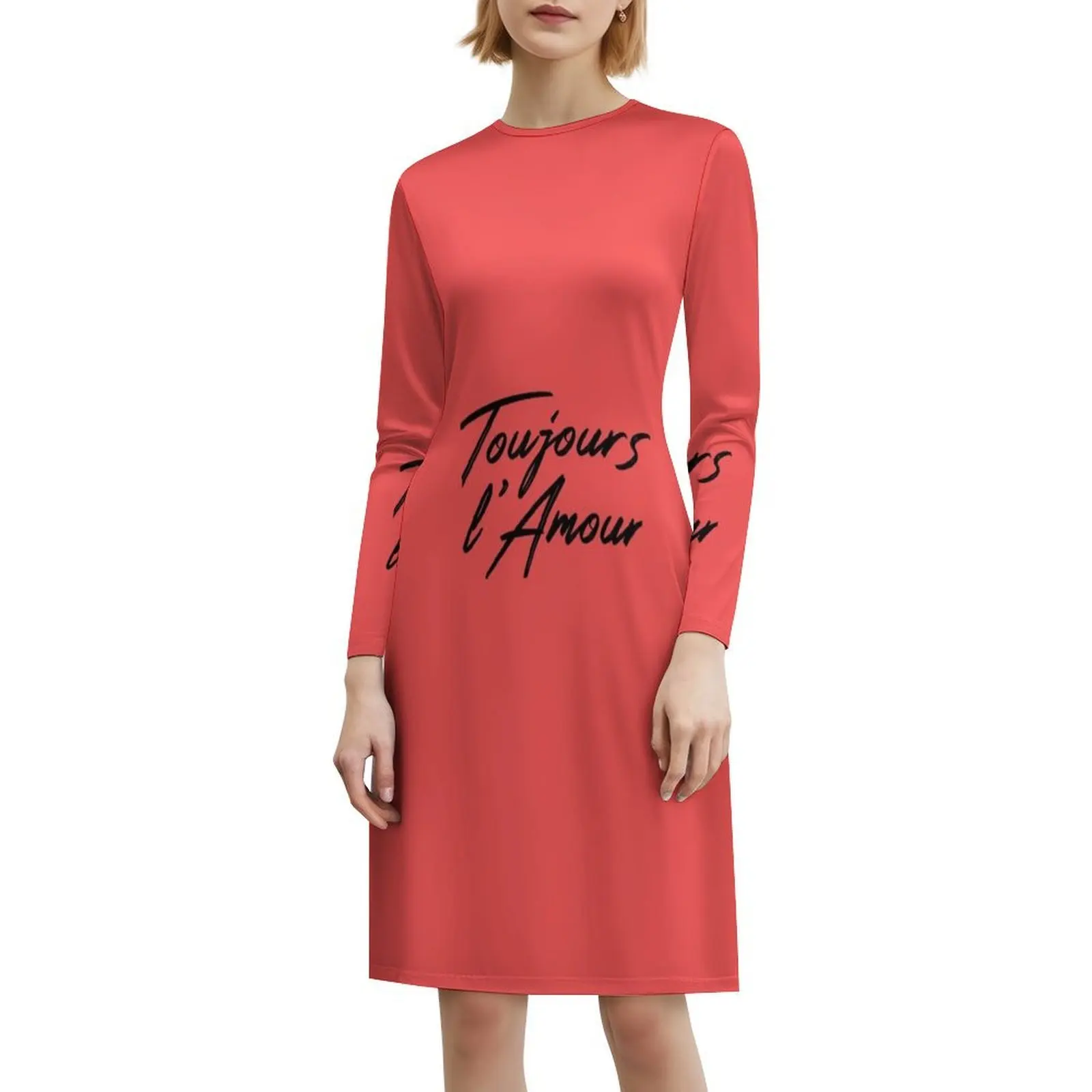 Valentine'S Day-Toujours L'Amour Women's Streetwear Party Dress Trendy Print Club Clothing For Female Love Valentines Day