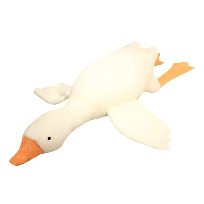 Plush goose doll throw pillow plush toy sleeping doll big white goose doll birthday gift girl sleeping clip