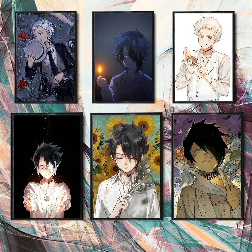 Norman Ray Promised Neverland Poster Prints Wall Art Picture Painting Gift Living Room Restaurant Bar Large Dec Sticker